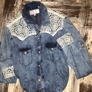 Denim button up